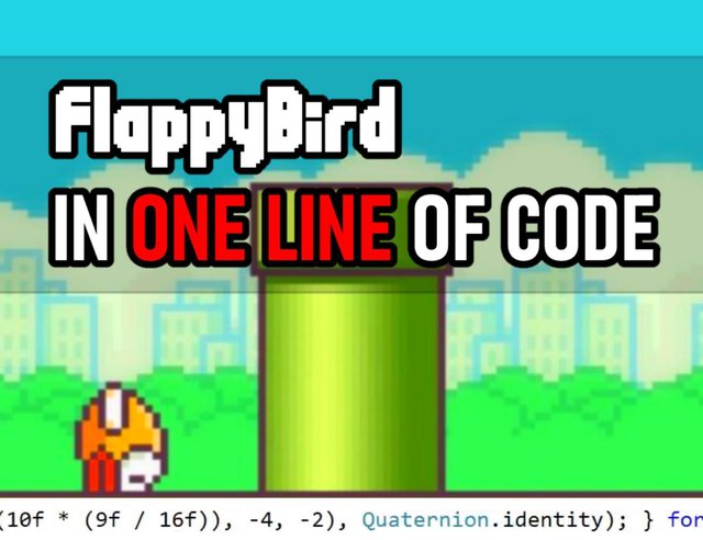 Flappy Bird (in One Line of Code)