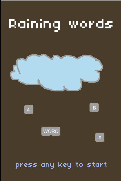 Raining words