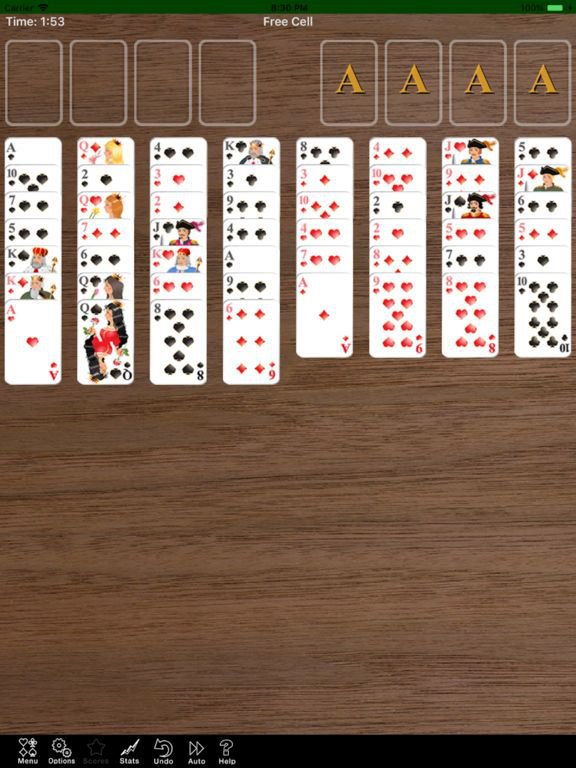 FreeCell Solitaire Card Game..