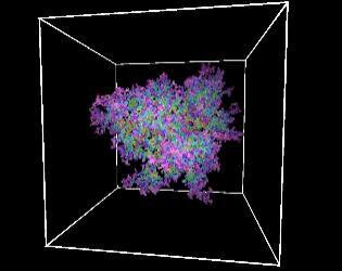 3D Diffusion Limited Aggregation #Exp 14