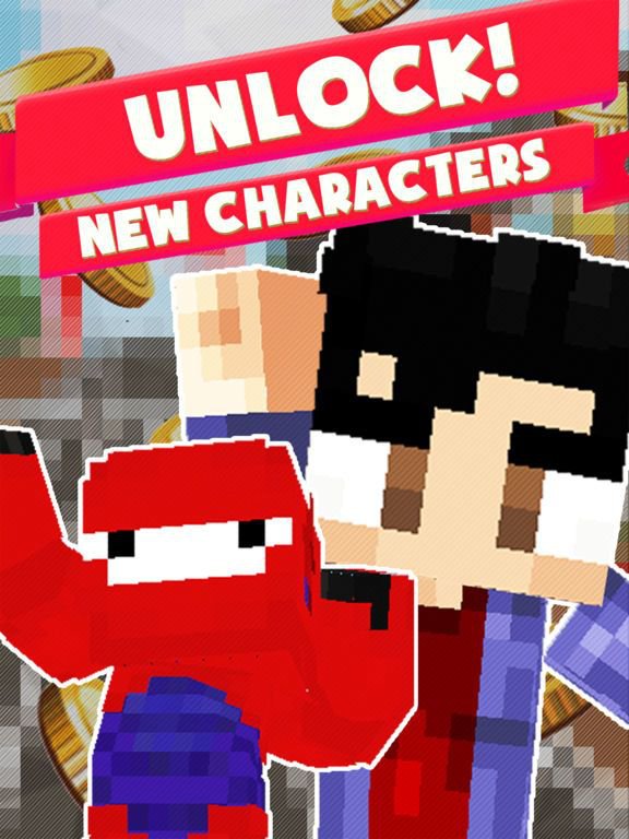 3D Hero Block Skins Run Games