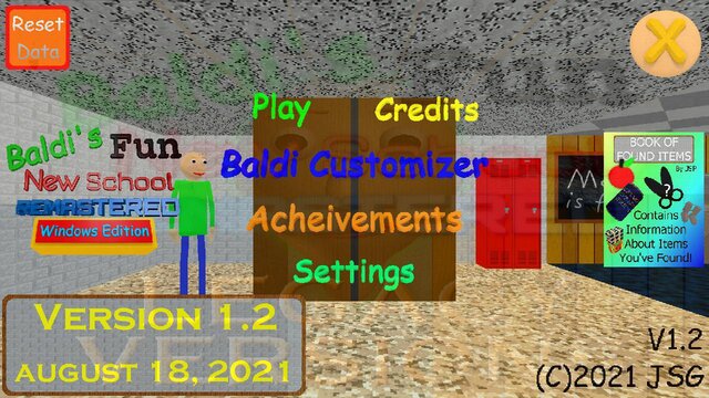 Baldi's Fun New School Remastered Legacy Versions