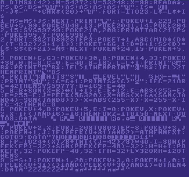 PETSCII Raiders (C64) by Peter Caspari