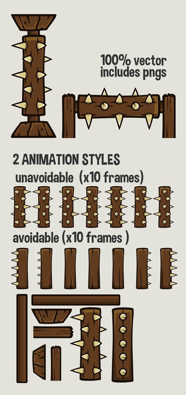 Animated spikes