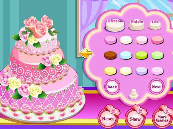 Rose Wedding Cake Cooking Game