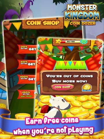 3D Monster Kingdom Coin Dozer - Cute Creature Collector Arcade Game FREE!