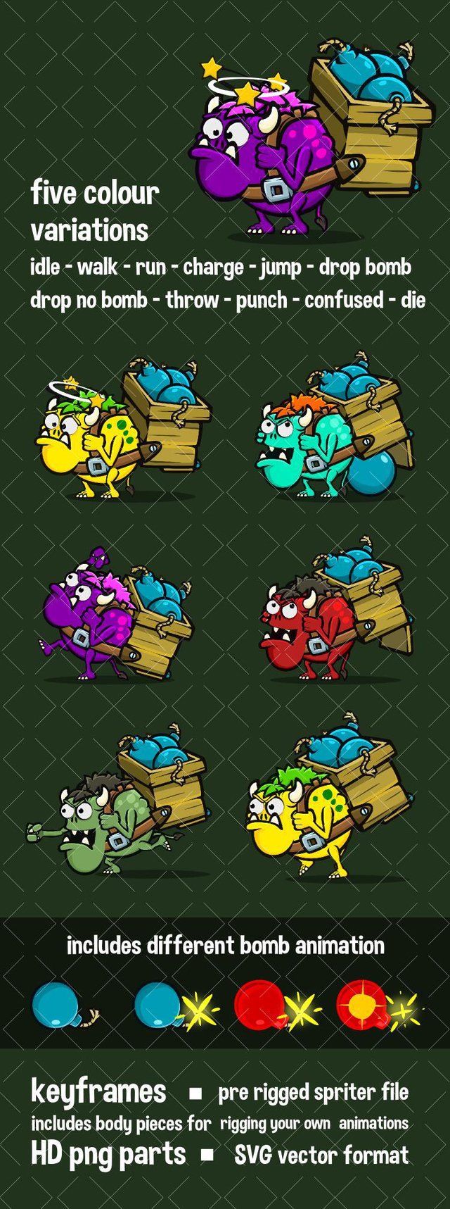 Bomb dropping monster