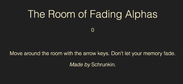 The Room of Fading Alphas