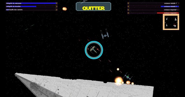Star wars spaceship fight
