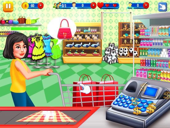 Supermarket Girl Cash Register