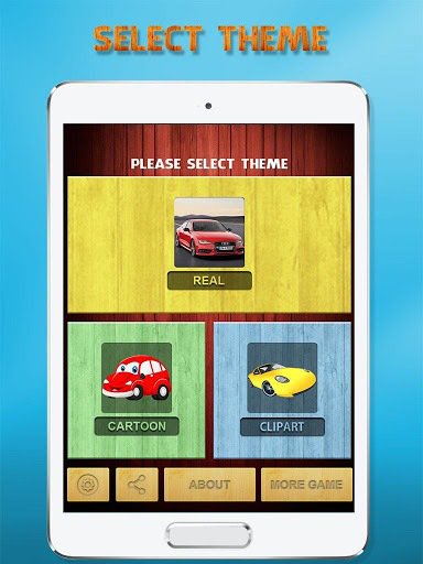 Car memory games pictures for kids and adults