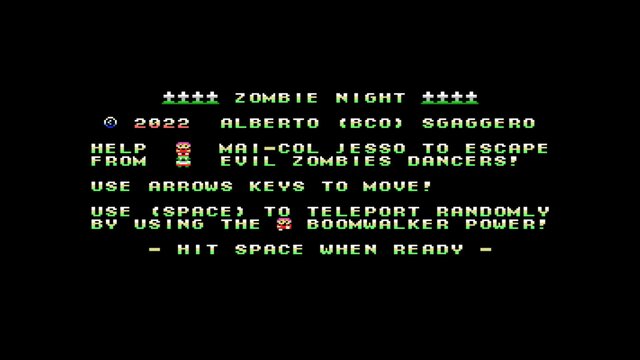 Zombie-Night (MSX) by Alberto Sgaggero - 2022
