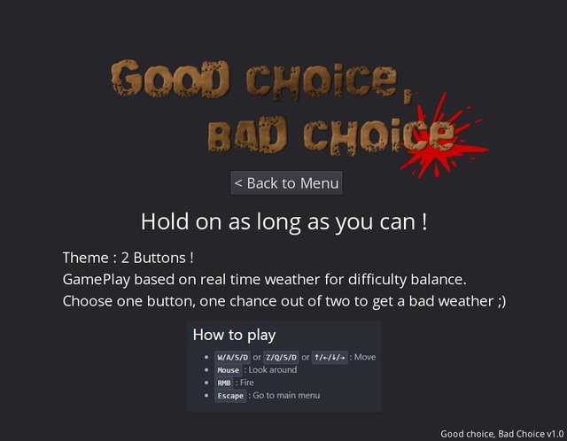 Good choice, Bad choice