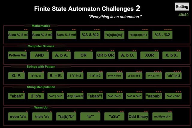 Finite State Automaton Challenges 2