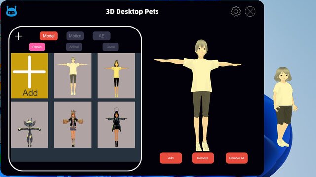 3D Desktop Pets