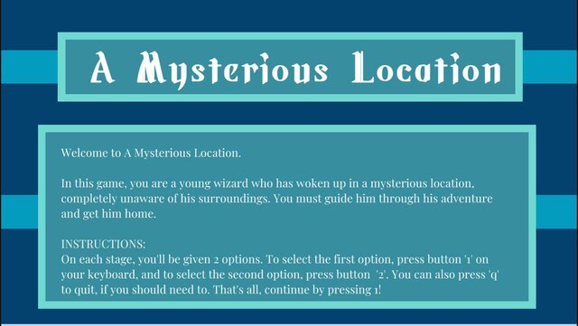 A Mysterious Location