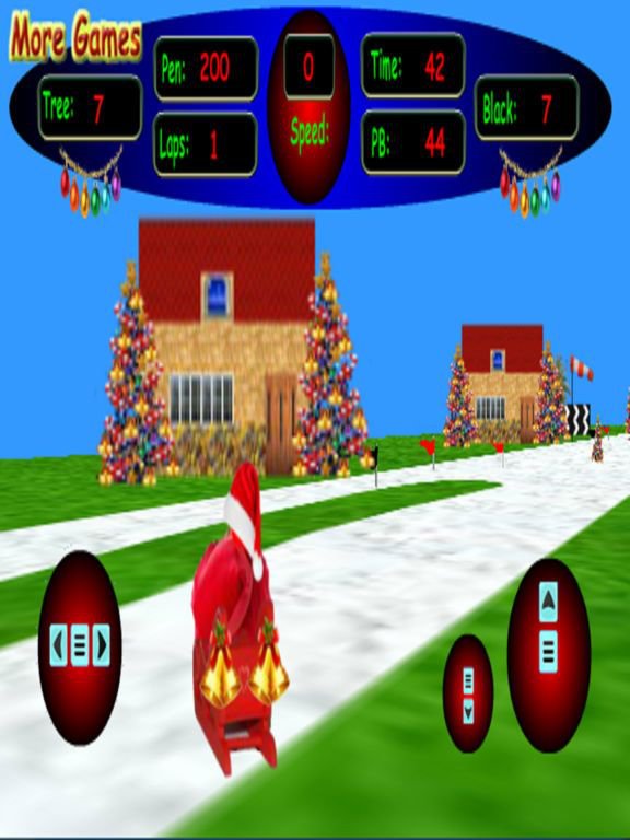 3D Santa's Sleigh Racing