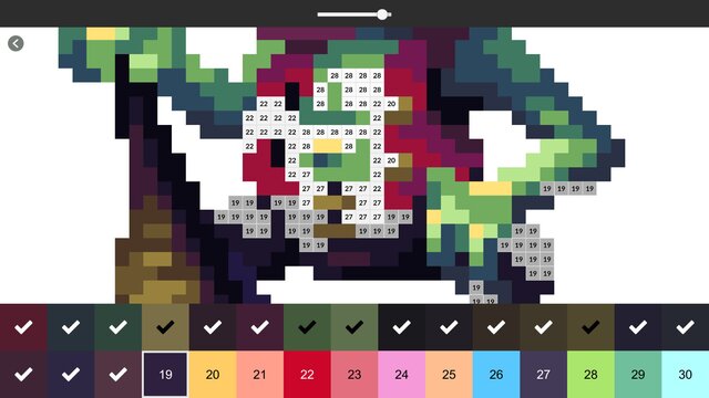Pixel Art Monster - Color by Number (itch)