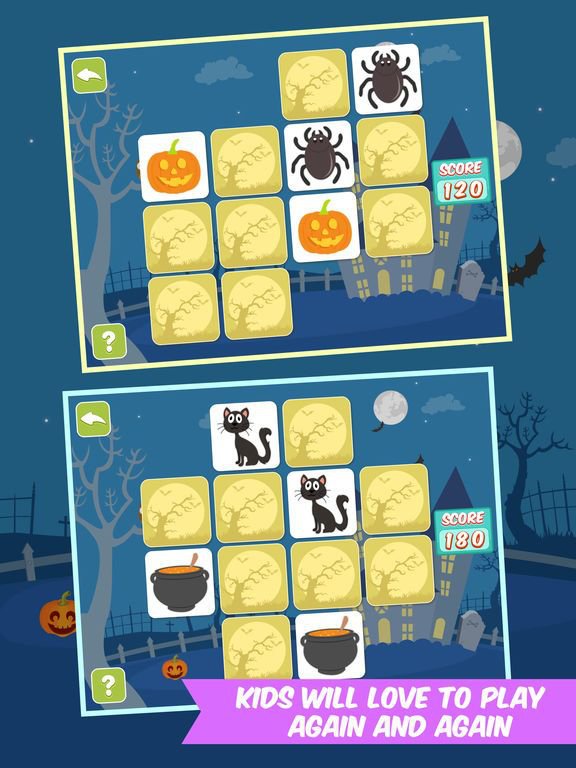 Four in One Halloween Activity games for Kids
