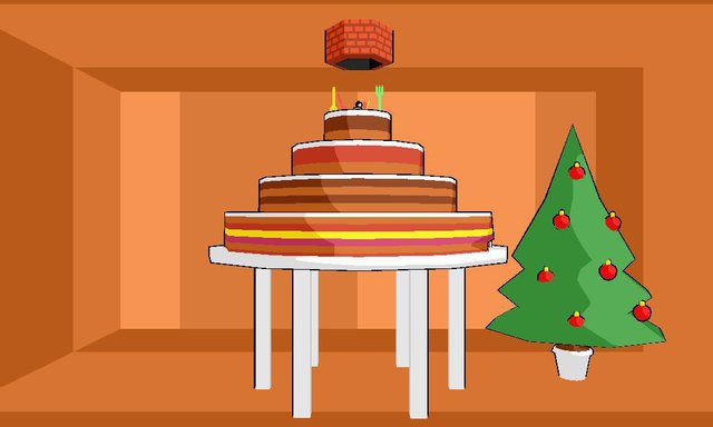 Santa and the giant cake