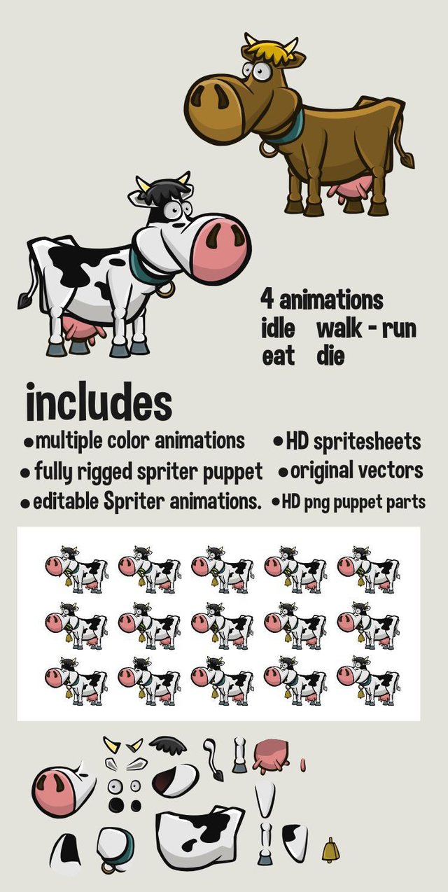 Animated cow
