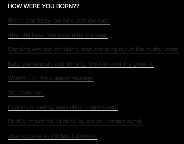 HOW WERE YOU BORN??