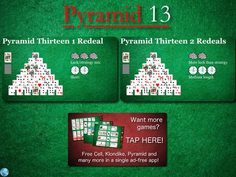 Pyramid 13 Solitaire Free