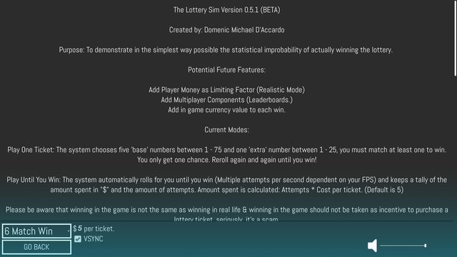 The Lotto Sim (Beta)