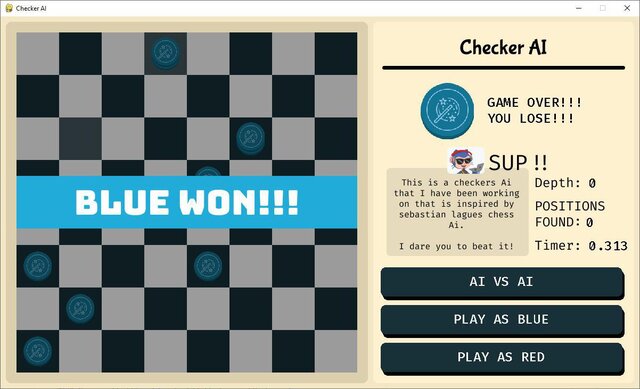 Checkers AI