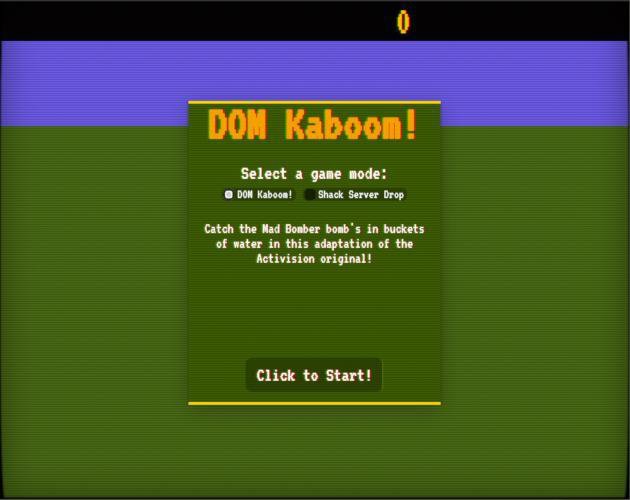 DOM Kaboom! and Shack Server Drop