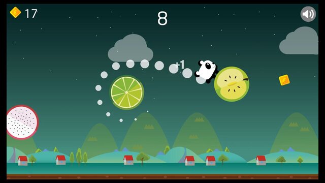 Runner Fruit Jumping