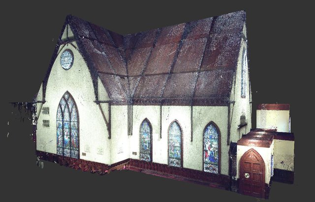 Old Church Laser Scan to Revit model Walkthough