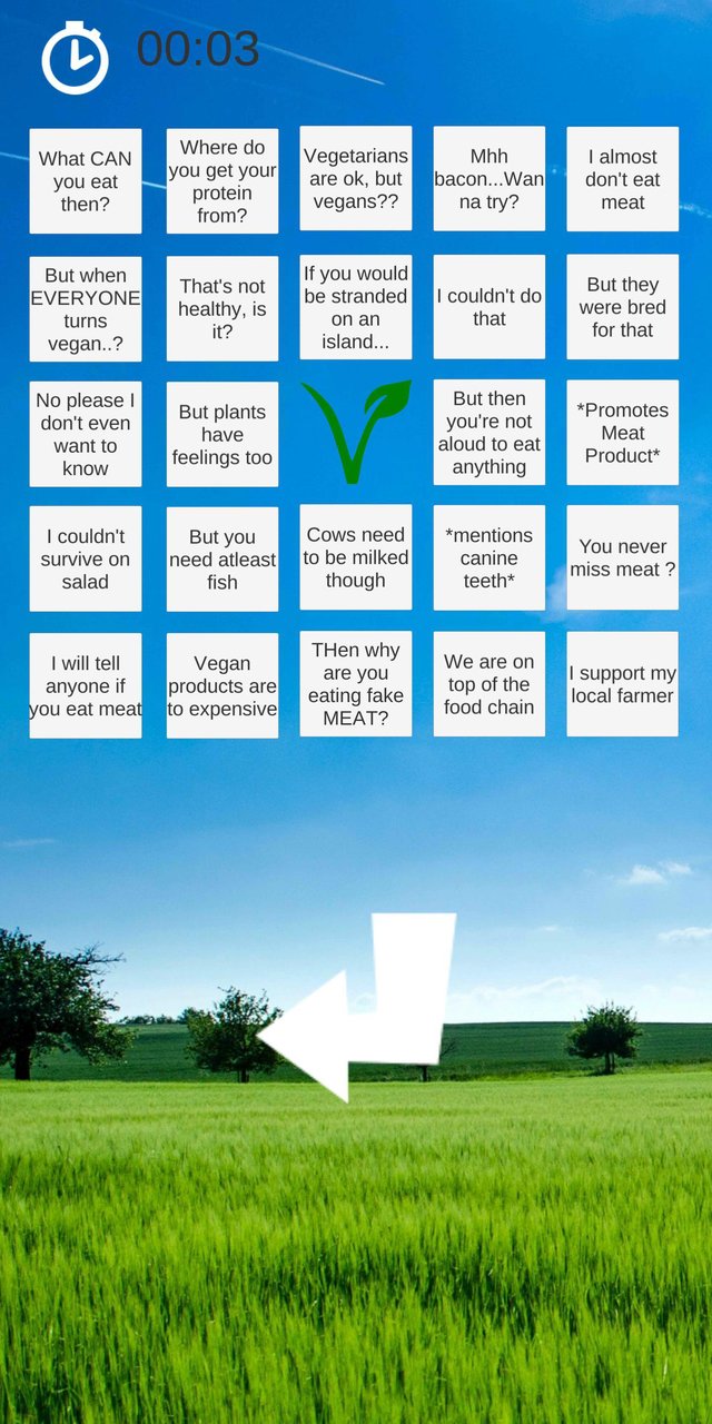 Vegan Bullshit Bingo