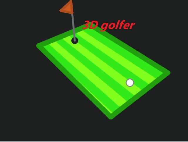 3d golfer