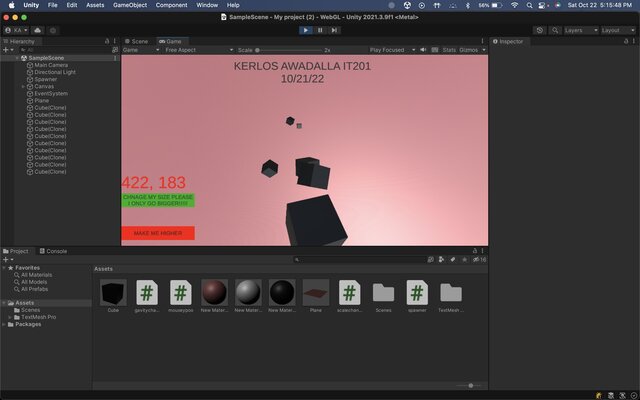 Floating balls(actually theyre cubes)
