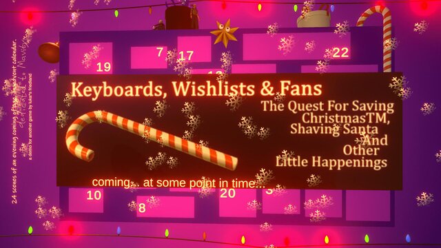 24 scenes of an evening coming of age. an advent calendar.