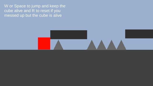 The jumping red cube