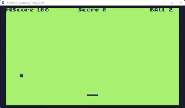 Pong Tic-80 with sound