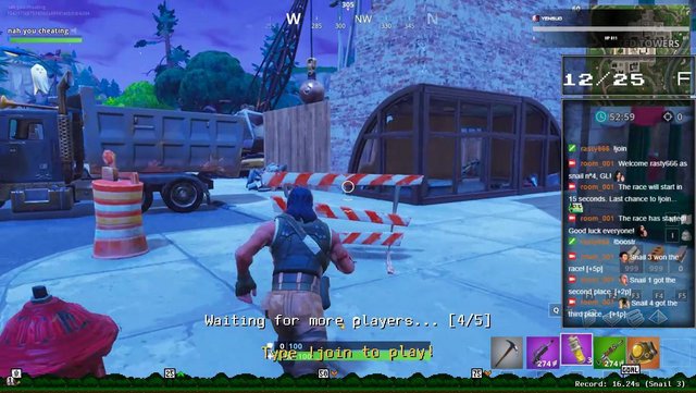 Twitch Plays: Snail Race (interactive overlay)