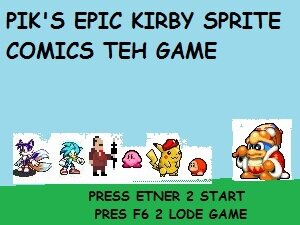 PIK'S EPIC KIRBY SPRITE COMICS TEH GAME