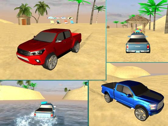 Beach Truck Water Surfing – 3D Fun Driving Sim