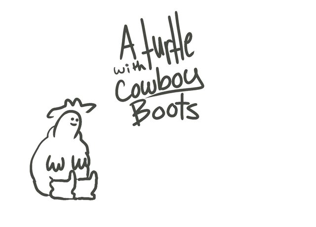 A Turtle with Cowboy Boots