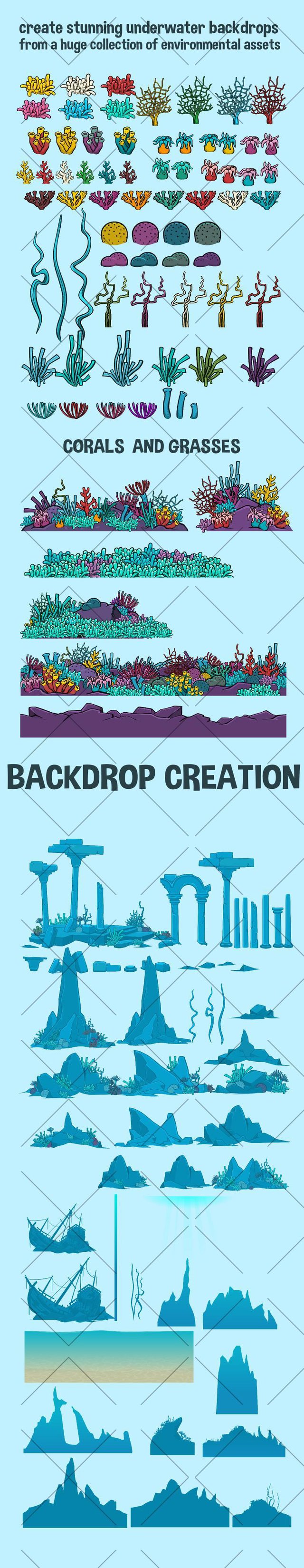 Underwater scene creation pack