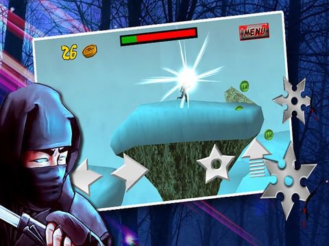 3D Ninja Warrior Run (a platform shooting game)