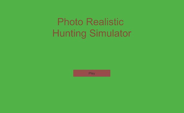 Photo Realistic Hunting Simulator