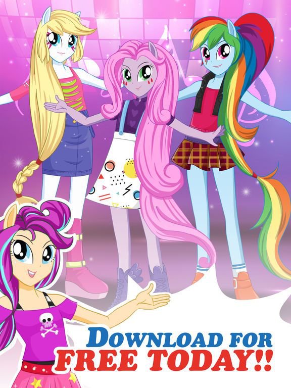 Pony Dress-Up Game - My Little Rain bow Rocks Girl