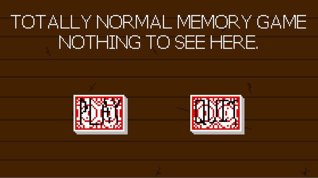 totally normal memory card game nothing to see here