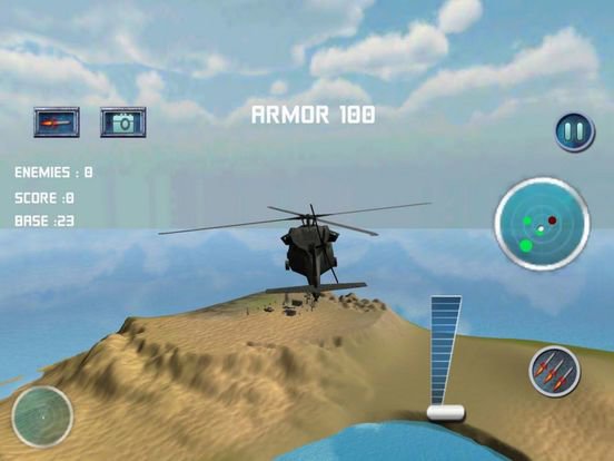Helicopter Gunship Combat Fire Lands