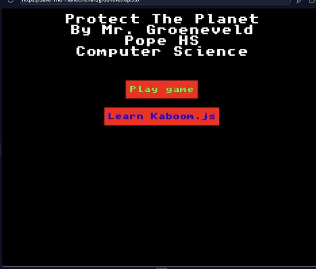 Save The Planet (itch) (Groeneveld)