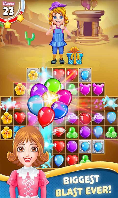 Balloon Burst Paradise: Free Match 3 Games